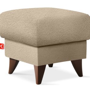 KONSIMO GUSTAVO Podnóżek ze schowkiem w tkaninie boucle beżowy 817622 KONSIMO GUSTAVO Podnóżek ze schowkiem w tkaninie boucle beżowy 817622