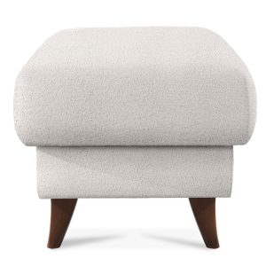 KONSIMO GUSTAVO Podnóżek ze schowkiem w tkaninie boucle biały 817654 KONSIMO GUSTAVO Podnóżek ze schowkiem w tkaninie boucle biały 817654