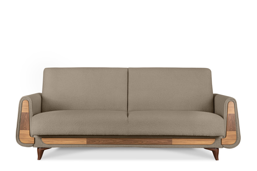 KONSIMO GUSTAVO Sofa rozkładana z pojemnikiem na pościel do salonu boucle 817509