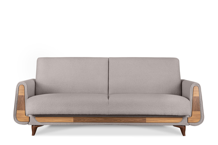 KONSIMO GUSTAVO Sofa rozkładana z pojemnikiem na pościel do salonu boucle 817519