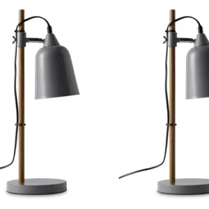 KONSIMO HALI komplet 2 szt. nowoczesna metalowa lampka biurkowa szara 807462 KONSIMO HALI komplet 2 szt. nowoczesna metalowa lampka biurkowa szara 807462