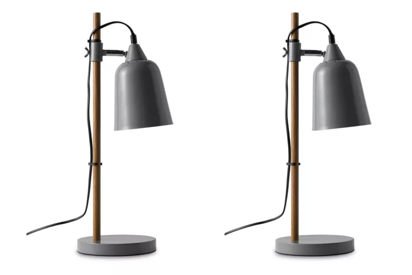 KONSIMO HALI komplet 2 szt. nowoczesna metalowa lampka biurkowa szara 807462