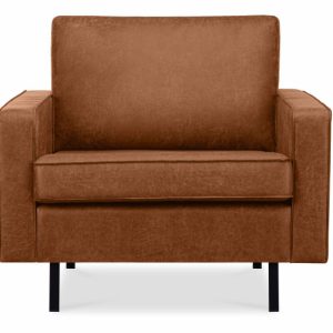 KONSIMO INVIA Fotel z podłokietnikami w stylu loft na czarnych nogach 794685
