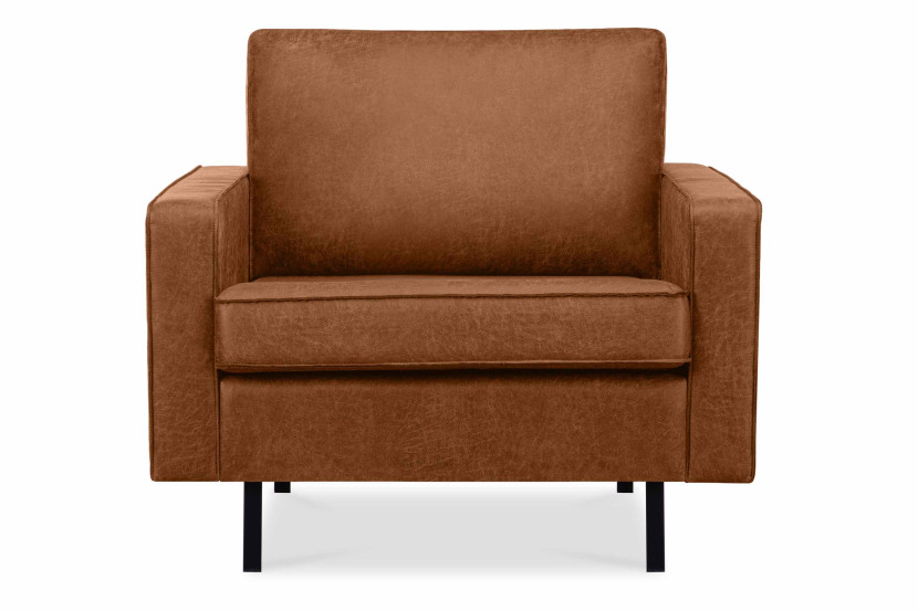 KONSIMO INVIA Fotel z podłokietnikami w stylu loft na czarnych nogach 794685