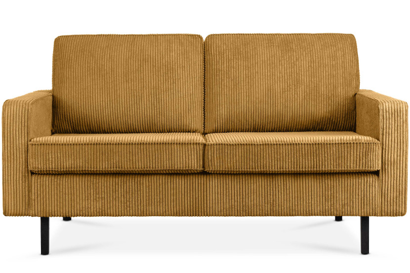 KONSIMO INVIA Sofa dwuosobowa industrialna na metalowych nóżkach, sztruks 794935