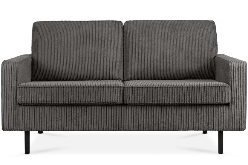 KONSIMO INVIA Sofa dwuosobowa industrialna na metalowych nóżkach, sztruks 794946