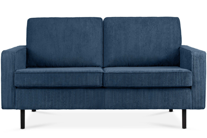 KONSIMO INVIA Sofa dwuosobowa industrialna na metalowych nóżkach, sztruks 794932