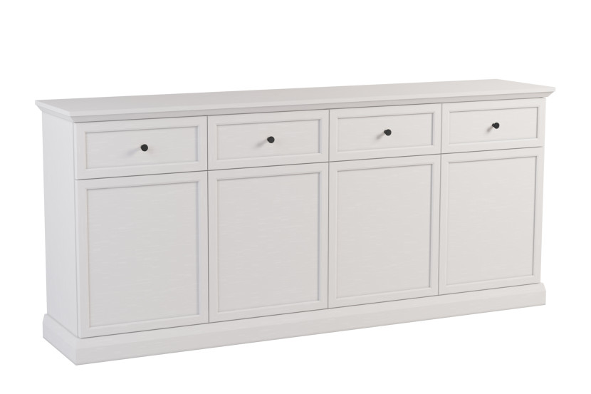 KONSIMO KATRIA Komoda biała 4 szuflady, 4 szafki szer. 192,6 cm 847144