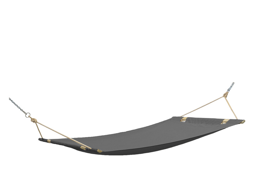 KONSIMO LENGER Hamak do ogrodu, unikalny design, ciemny szary 210 x 110 cm 863845
