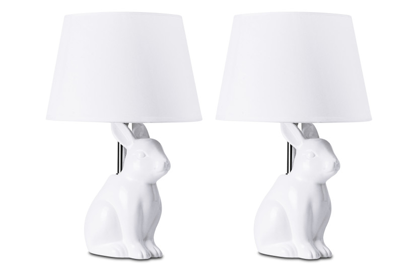 KONSIMO LEPUS zestaw dwóch lampek ozdobnych ceramiczny królik 807853