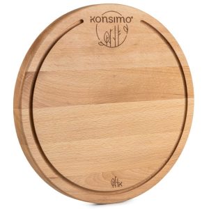 KONSIMO LESTE deska do krojenia okrągła z drewna bukowego handmade ⌀32 834344 KONSIMO LESTE deska do krojenia okrągła z drewna bukowego handmade ⌀32 834344