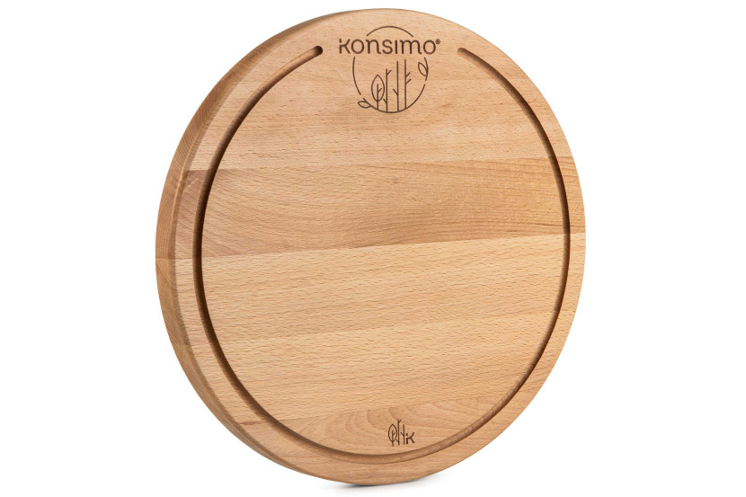 KONSIMO LESTE deska do krojenia okrągła z drewna bukowego handmade ⌀32 834344