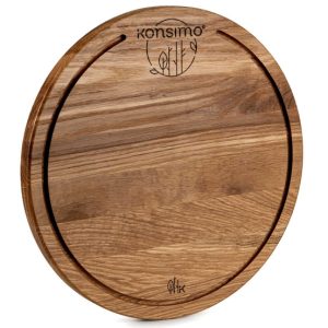 KONSIMO LESTE deska do krojenia okrągła z drewna dębowego handmade ⌀32 834343 KONSIMO LESTE deska do krojenia okrągła z drewna dębowego handmade ⌀32 834343
