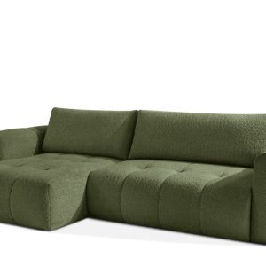 KONSIMO LIRA Narożnik lewy z funkcją spania, tkanina boucle, styl japandi 751935 KONSIMO LIRA Narożnik lewy z funkcją spania, tkanina boucle, styl japandi 751935
