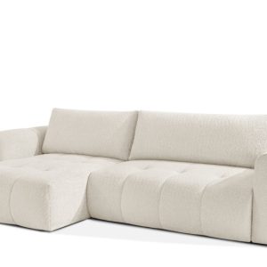 KONSIMO LIRA Narożnik lewy z funkcją spania, tkanina boucle, styl japandi 751944 KONSIMO LIRA Narożnik lewy z funkcją spania, tkanina boucle, styl japandi 751944