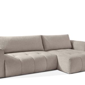 KONSIMO LIRA Narożnik prawy z funkcją spania, tkanina boucle, styl japandi 751930 KONSIMO LIRA Narożnik prawy z funkcją spania, tkanina boucle, styl japandi 751930