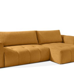 KONSIMO LIRA Narożnik prawy z funkcją spania, tkanina boucle, styl japandi 751943 KONSIMO LIRA Narożnik prawy z funkcją spania, tkanina boucle, styl japandi 751943