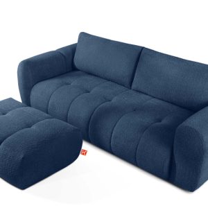 KONSIMO LIRA Sofa i puf, zestaw mebli do salonu, funkcja spania, japandi 792586 KONSIMO LIRA Sofa i puf, zestaw mebli do salonu, funkcja spania, japandi 792586