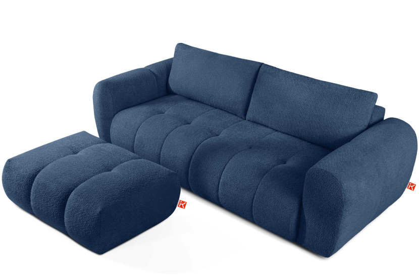 KONSIMO LIRA Sofa i puf, zestaw mebli do salonu, funkcja spania, japandi 792586