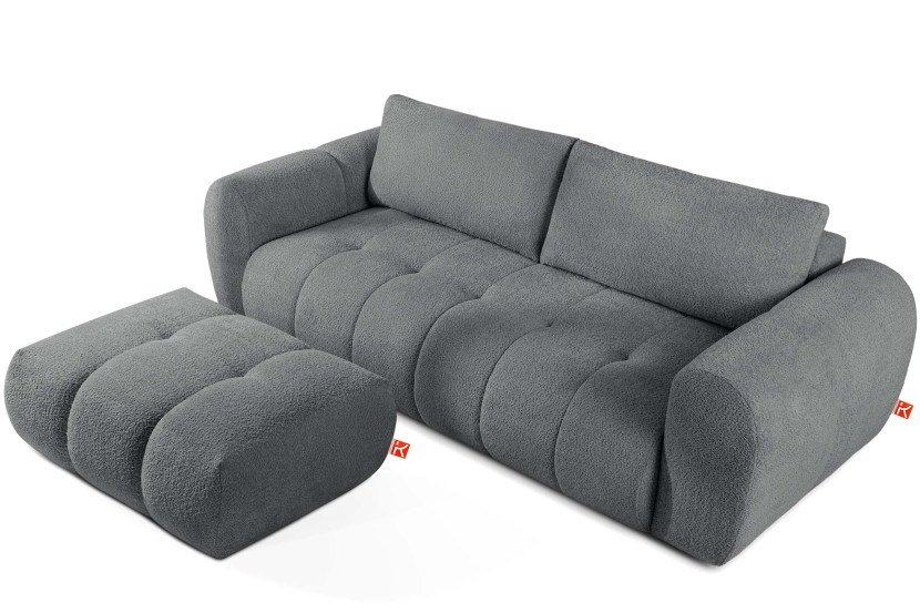 KONSIMO LIRA Sofa i puf, zestaw mebli do salonu, funkcja spania, japandi 792591