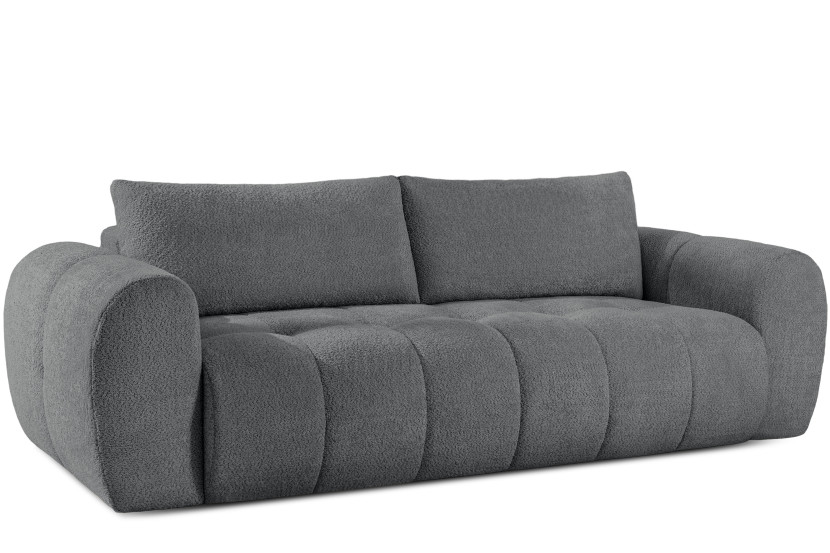 KONSIMO LIRA Sofa trzyosobowa rozkładana, z pojemnikiem na pościel, japandi 751909
