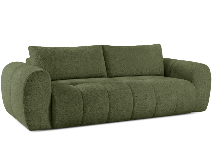 KONSIMO LIRA Sofa trzyosobowa rozkładana, z pojemnikiem na pościel, japandi 751916