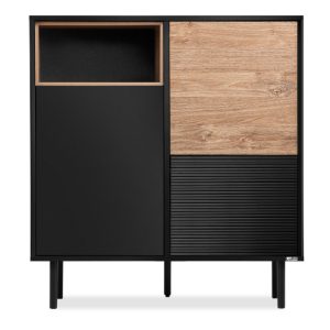 KONSIMO LOFTY Komoda w stylu loft z dębową wkładką i ryflowaniem 807920 KONSIMO LOFTY Komoda w stylu loft z dębową wkładką i ryflowaniem 807920