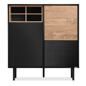 KONSIMO LOFTY Loftowa komoda na wysokich nóżkach z ryflowaniem 807903 KONSIMO LOFTY Loftowa komoda na wysokich nóżkach z ryflowaniem 807903