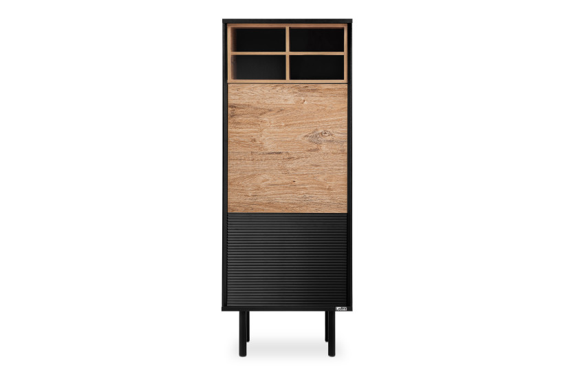 KONSIMO LOFTY Regał w stylu loft na wysokich nóżkach z ryflowaniem 808866