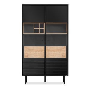KONSIMO LOFTY Witryna z szufladami w stylu loft z ozdobnym ryflowaniem 807446 KONSIMO LOFTY Witryna z szufladami w stylu loft z ozdobnym ryflowaniem 807446