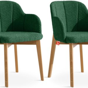 KONSIMO LONIS Krzesło tapicerowane zestaw 2 szt. Boucle, stelaż bukowy 726509 KONSIMO LONIS Krzesło tapicerowane zestaw 2 szt. Boucle, stelaż bukowy 726509