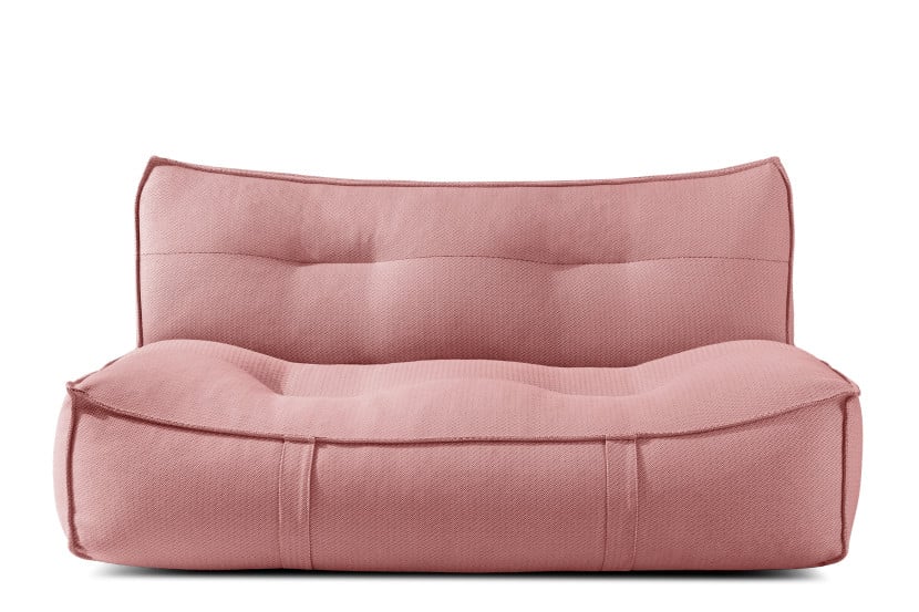 KONSIMO LOVIA Miękka sofa na ogród, mocna tkanina outdoorowa, czerwona 873762
