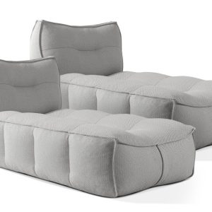KONSIMO LOVIA Szezlong do ogrodu, miękki, szary, komplet 2 szt. 873792 KONSIMO LOVIA Szezlong do ogrodu, miękki, szary, komplet 2 szt. 873792