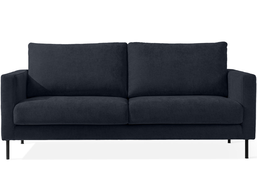 KONSIMO LUMO Trzyosobowa sofa na metalowych nóżkach, styl loft, granatowy 753837