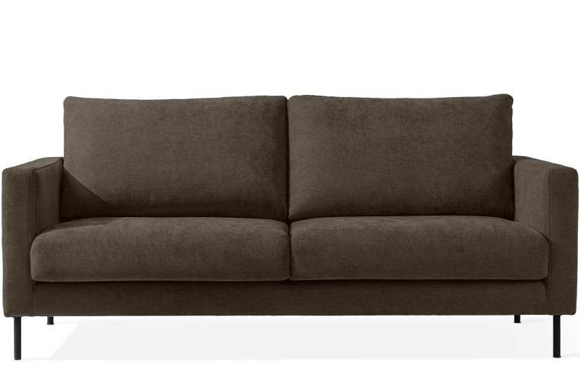 KONSIMO LUMO Trzyosobowa sofa na metalowych nóżkach, w stylu loft brązowy 753831