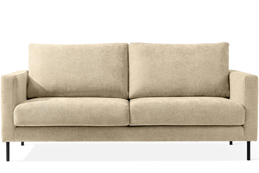 KONSIMO LUMO Trzyosobowa sofa na metalowych nóżkach, w stylu loft ecru 753832