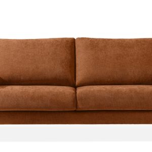 KONSIMO LUMO Trzyosobowa sofa na metalowych nóżkach, w stylu loft rudy 753830 KONSIMO LUMO Trzyosobowa sofa na metalowych nóżkach, w stylu loft rudy 753830