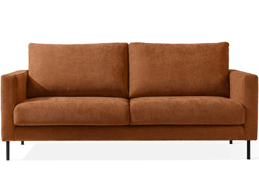 KONSIMO LUMO Trzyosobowa sofa na metalowych nóżkach, w stylu loft rudy 753830