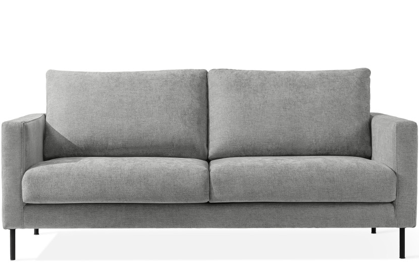 KONSIMO LUMO Trzyosobowa sofa na metalowych nóżkach, w stylu loft szary 753834