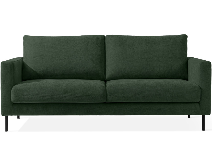 KONSIMO LUMO Trzyosobowa sofa na metalowych nóżkach, w stylu loft zielony 753833