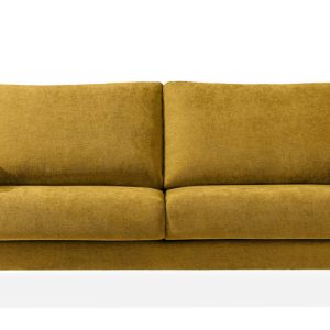 KONSIMO LUMO Trzyosobowa sofa na metalowych nóżkach, w stylu loft żółty 753836 KONSIMO LUMO Trzyosobowa sofa na metalowych nóżkach, w stylu loft żółty 753836