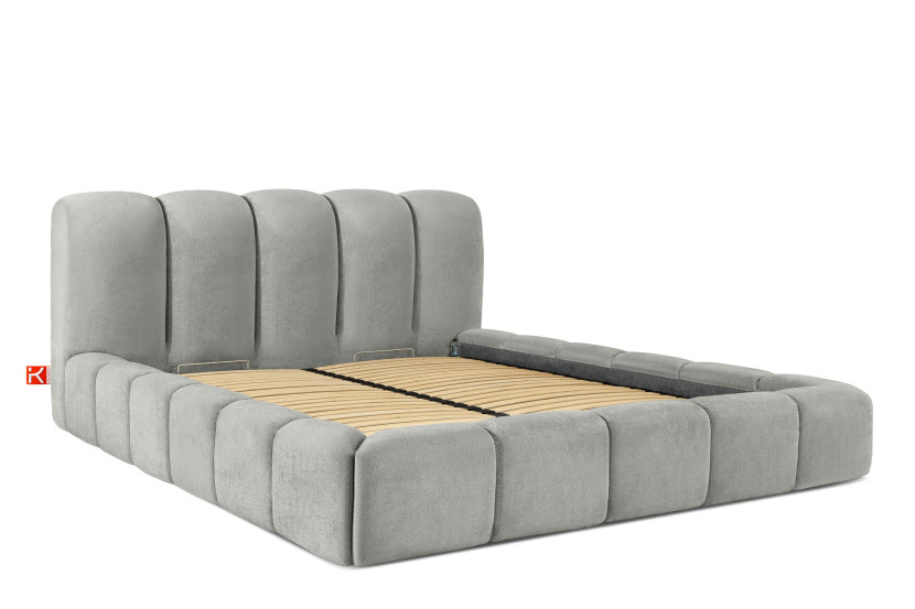 KONSIMO MERIDE nowoczesne dwuosobowe łóżko ze stelażem 200x200 cm 796257