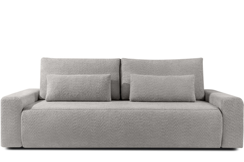 KONSIMO MOLLIS rozkładana sofa trzyosobowa, pojemnik na pościel, Bouclé 726437