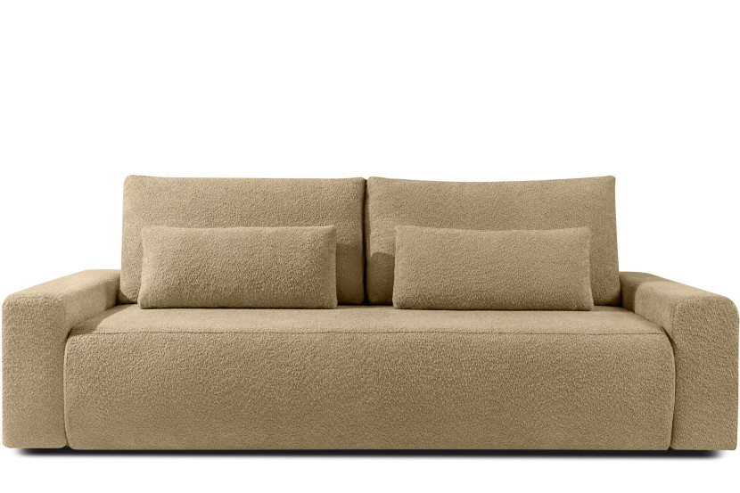 KONSIMO MOLLIS rozkładana sofa trzyosobowa, pojemnik na pościel, Bouclé 726441