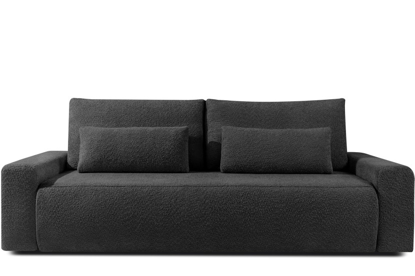 KONSIMO MOLLIS rozkładana sofa trzyosobowa, pojemnik na pościel, Bouclé 726446