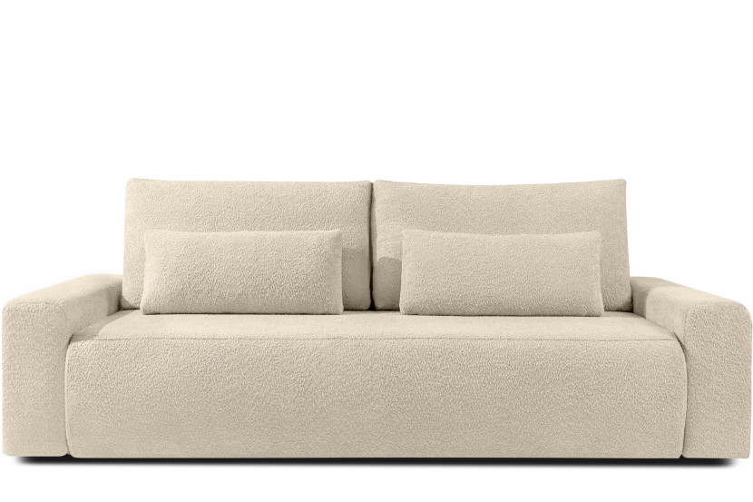 KONSIMO MOLLIS rozkładana sofa trzyosobowa, pojemnik na pościel, Bouclé 726458
