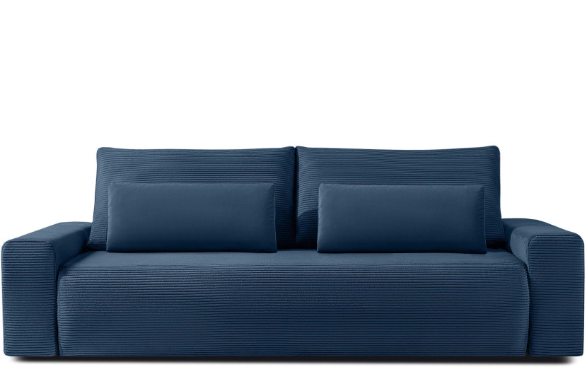 KONSIMO MOLLIS rozkładana sofa trzyosobowa, pojemnik na pościel, granatowy 726450
