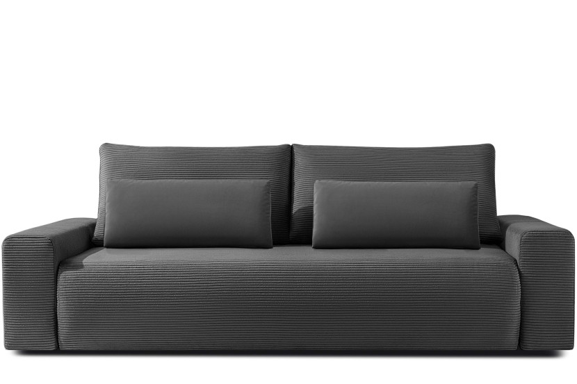KONSIMO MOLLIS rozkładana sofa trzyosobowa, pojemnik na pościel, szary 726457