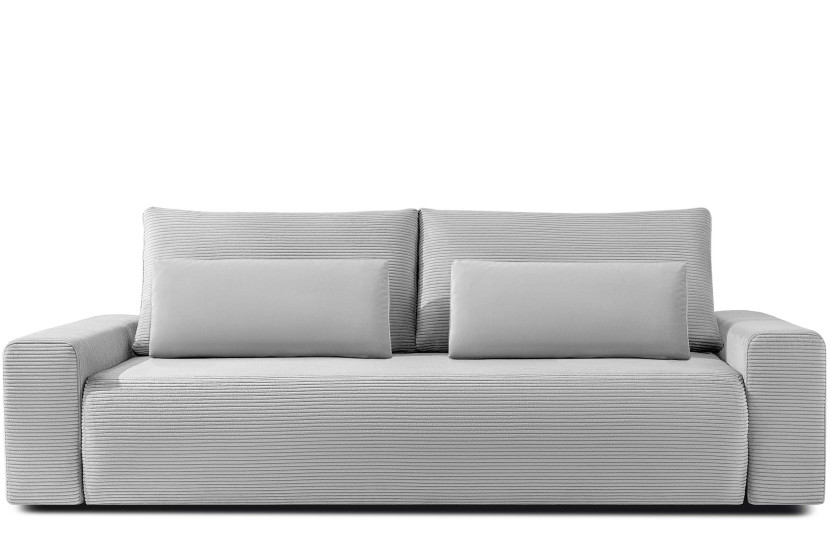 KONSIMO MOLLIS rozkładana sofa trzyosobowa, pojemnik na pościel, szary 726438