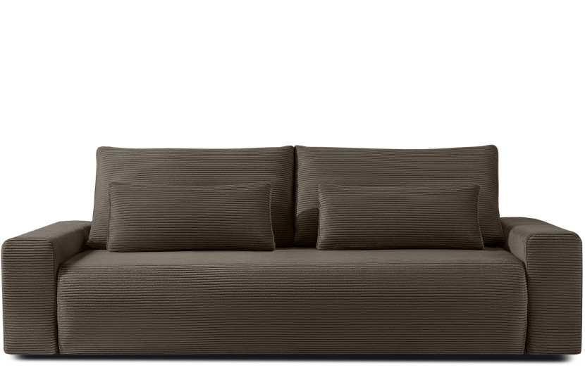 KONSIMO MOLLIS rozkładana sofa trzyosobowa, pojemnik na pościel, sztruks 726455